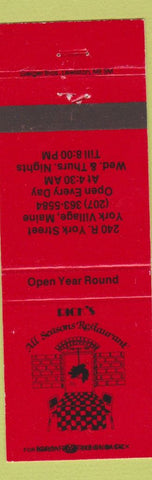 Matchbook Cover - Rick's Restaurant York Village ME