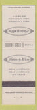 Matchbook Cover - Interiors by REA Detroit MI