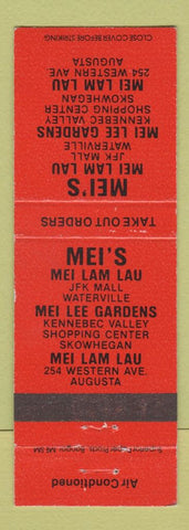 Matchbook Cover - Mei Lam Lau Skowhegan Augusta ME