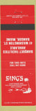 Matchbook Cover - Sing's Chinese Polynesian Lounge Bangor ME