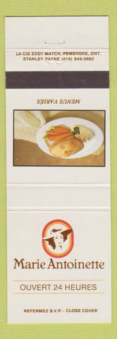 Matchbook Cover - Marie Antoinette Restaurant Canada