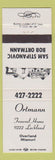 Matchbook Cover - Ortmann Funeral Home Overland MO