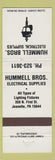 Matchbook Cover - Hummell Bros Electrical Supply Jeanette PA