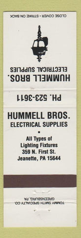 Matchbook Cover - Hummell Bros Electrical Supply Jeanette PA