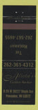 Matchbook Cover - Aliota's Golden Anchor Pewaukee WI