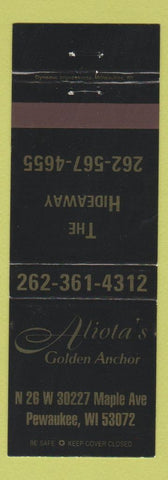 Matchbook Cover - Aliota's Golden Anchor Pewaukee WI
