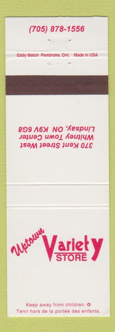 Matchbook Cover - Uptown Variety Store Lindsay ON