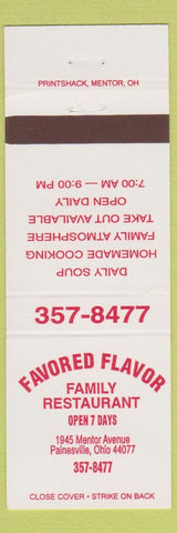 Matchbook Cover - Favored Flavor Family Restaurant Painesville OH