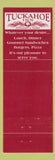 Matchbook Cover - Tuckahoe Inn Restaurant Beesley's Point NJ