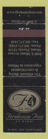 Matchbook Cover - Firehouse Four of Miami FL