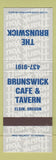 Matchbook Cover - Brunswick Cafe Tavern Elgin OR