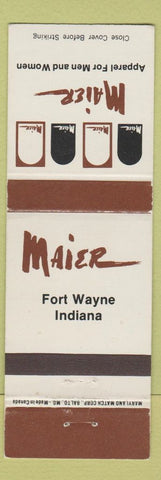 Matchbook Cover - Maier Clothes Fort Wayne IN