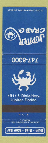 Matchbook Cover - Jupiter Crab Jupiter FL