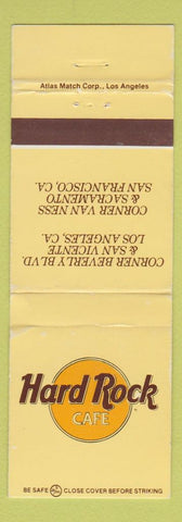 Matchbook Cover - Hard Rock Cafe Los Angeles CA San Francisco