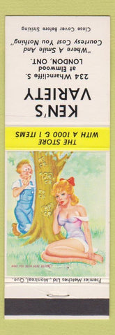 Matchbook Cover - Ken's Variety London ON hillbilly