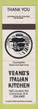 Matchbook Cover - Veano's Italian Kitchen Concord NH