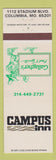 Matchbook Cover - Campus Inn Columbia MO Gallagher's