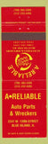 Matchbook Cover - A Reliable Parts Place Blue Island IL