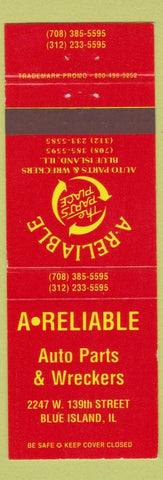 Matchbook Cover - A Reliable Parts Place Blue Island IL