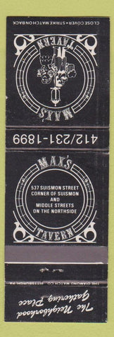 Matchbook Cover - Max's Tavern Pittsburgh?