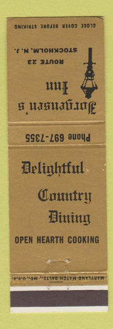 Matchbook Cover - Jorgensen's Inn Stockholm NJ