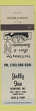 Matchbook Cover - Jolly Inn Hawkins WI