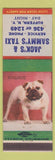 Matchbook Cover - Jack's and Sammy's Taxi Suffern NY Bulldog