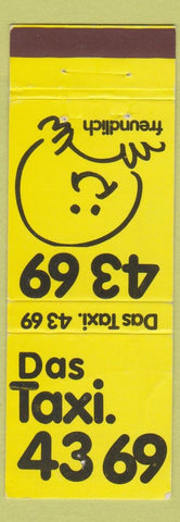 Matchbook Cover - Das Taxi 43 63 German