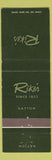 Matchbook Cover - Rike's Dayton OH