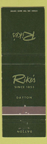 Matchbook Cover - Rike's Dayton OH