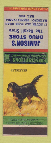 Matchbook Cover - Jamison Drug Store Hatsboro PA Rexall Retriever