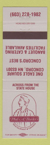 Matchbook Cover - Phil A Buster's Restaurant Concord NH