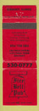 Matchbook Cover - Fire Bell Pub Elmhurst IL
