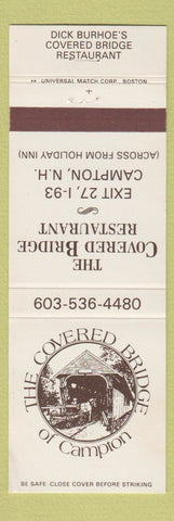 Matchbook Cover - Covered Bridge Restaurant Campton NH