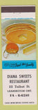 Matchbook Cover - Diana Sweets Restaurant Leamington ON