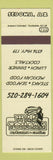 Matchbook Cover - Wild Toucan Rstaurant Mexican Food Sedona AZ