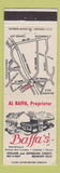Matchbook Cover - Baffa's Restaurant  Chicago?