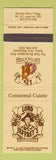 Matchbook Cover - Lord Jeffery's Restaurant Amherst NH