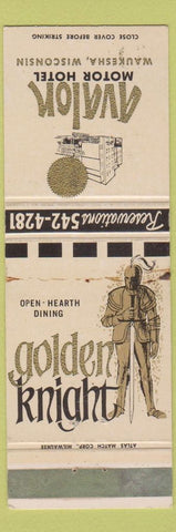 Matchbook Cover - Avalon Motor Hotel Waukesha WI WORN