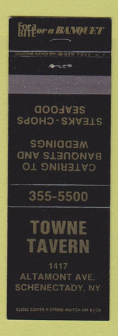Matchbook Cover - Towne Tavern Restaurant Schenectady NY