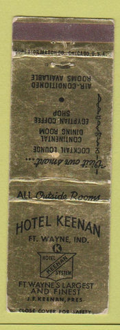 Matchbook Cover - Hotel Keenan Fort Wayne IN WEAR