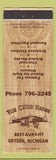 Matchbook Cover - Chuck Wagon Restaurant Dryden MI