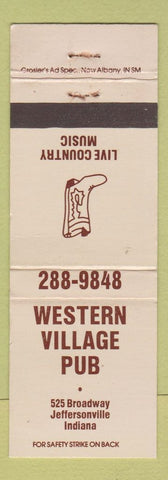 Matchbook Cover - Western Village Pub Jeffersonville IN