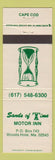 Matchbook Cover - Sands of Time Motor Inn Woods Hole MA