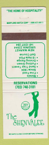 Matchbook Cover - Shen Valee Motel Golf Course New Market VA