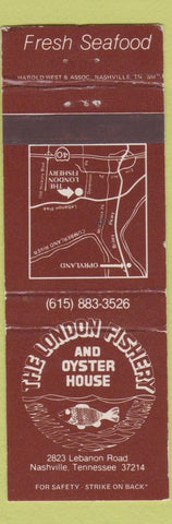 Matchbook Cover - London Fishery Oyster House Nashville TN
