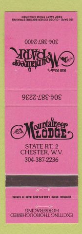 Matchbook Cover - Bill Blair's Mountaineer Park Chester WV Horse Racing