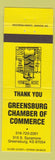 Matchbook Cover - Greensburg Chamber of Commerce KS