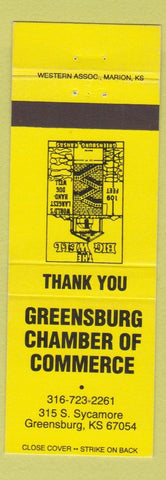 Matchbook Cover - Greensburg Chamber of Commerce KS