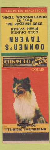 Matchbook Cover - Conner's Tavern Chattanooga TN Collie